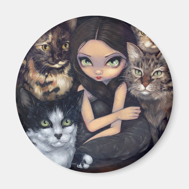 "It's All About the Cats" Magnet (Front)