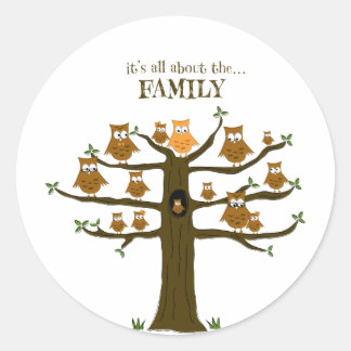 It's All About the Family Classic Round Sticker