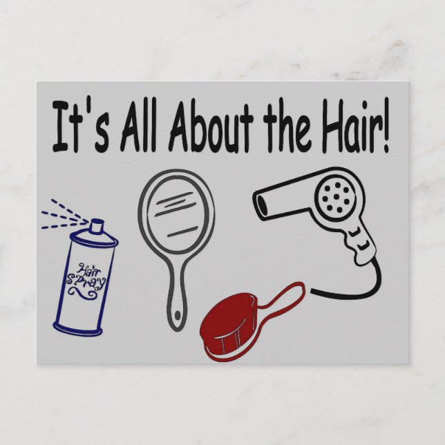 It's All About the Hair! Postcard (Front)