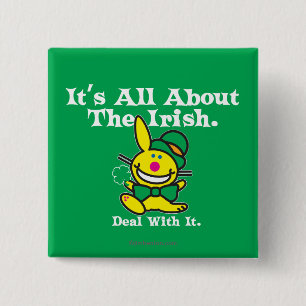 It's All About The Irish (green) 15 Cm Square Badge