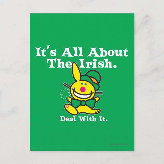 It's All About The Irish (green) Postcard (Front)