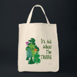 It's All About The Trees Green Slogan Tote Bag<br><div class="desc">It's all about the trees with this go green slogan,  it features trees in greens,  blues even orange and purple. Go green with my Earth Day design.</div>