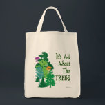 It's All About The Trees Green Slogan Tote Bag<br><div class="desc">It's all about the trees with this go green slogan,  it features trees in greens,  blues even orange and purple. Go green with my Earth Day design.</div>
