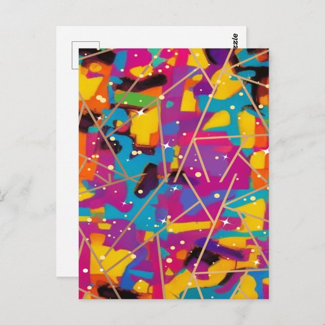 It's All Connected Abstract Postcard (Front/Back)