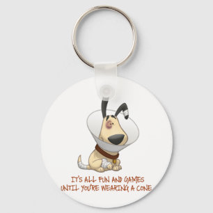 It's All Fun and Games Until You're Wearing A Cone Key Ring