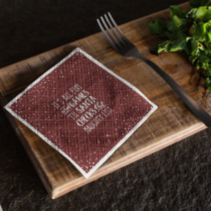 It's All Fun & Games Naughty List Christmas Napkin