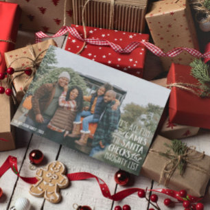 It's All Fun & Games Naughty List Christmas Photo Invitation