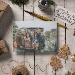 It's All Fun & Games Naughty List Christmas Photo Invitation