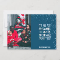 It's All Fun & Games Naughty List Christmas Photo
