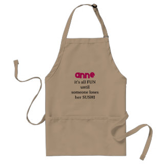 It's all fun until someone loses her sushi standard apron