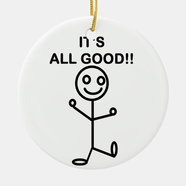 It's All Good!! Ceramic Tree Decoration (Front)