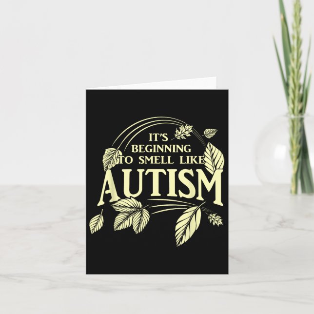 It's Almost Autism Funny Autistic Thanksgiving Aut Card (Front)