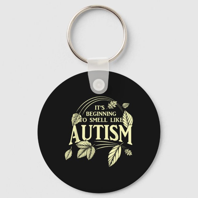 It's Almost Autism Funny Autistic Thanksgiving Aut Key Ring (Front)