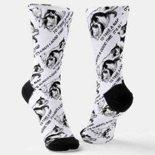 It's Always A Good Time To Take A Nap Three Cats Socks