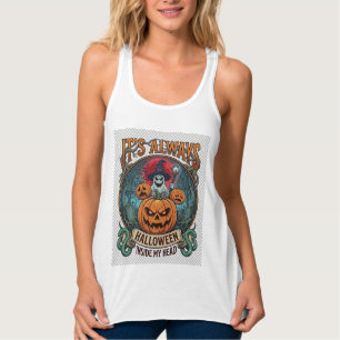 Its Always Halloween Inside Head Pumpkin Ghost Sna Singlet