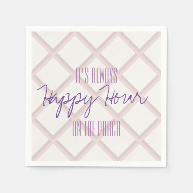 It's always Happy Hour on the Porch Napkin (Front)