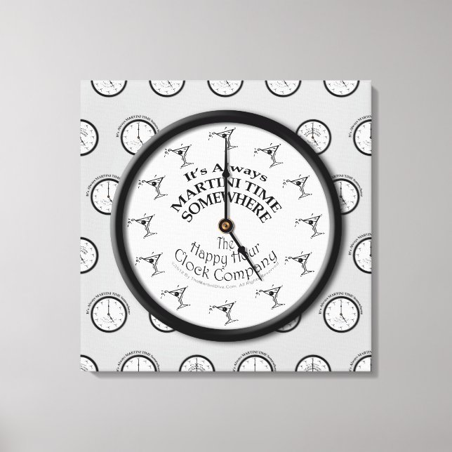 IT'S ALWAYS MARTINI TIME SOMEWHERE CANVAS PRINT (Front)