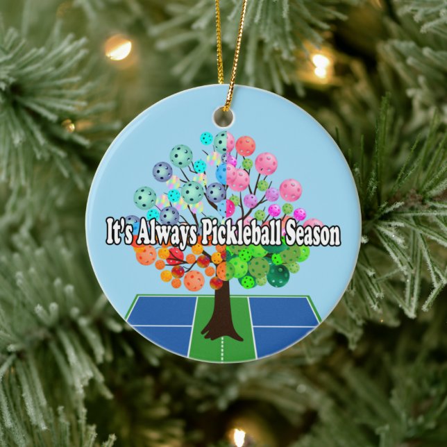 It's Always Pickleball Season - Four Seasons Tree Ceramic Tree Decoration (Tree)