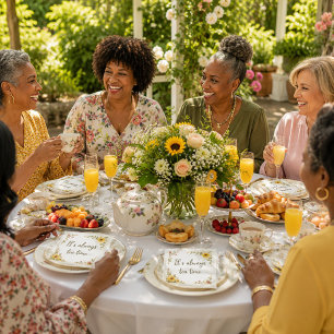 It's Always Tea Time Floral Sunflower  Napkin
