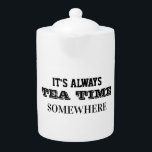 It's Always Tea Time Somewhere<br><div class="desc">It's always tea time somewhere in the world,  so tea lovers,  go ahead and steep a cup of delicious tea.</div>