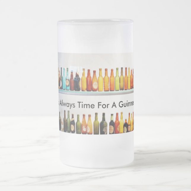 It's Always Time For A Guinness Frosted Glass Beer Mug (Center)
