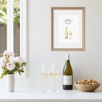 It's Always White Wine o'Clock Time Art