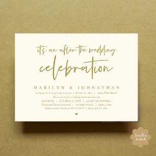 It's an after the wedding celebration, dinner invitation