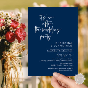 It's an after the wedding party, elopement dinner invitation