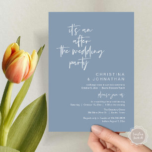 It's an after the wedding party, elopement dinner invitation