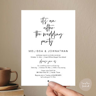 It's an after the wedding party, Wedding elopement Invitation
