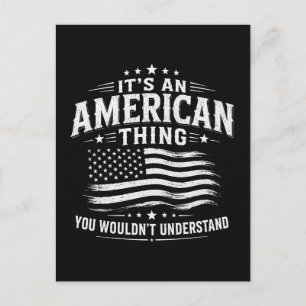 It's an American thing USA patriotic humour Postcard