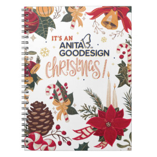 It's an Anita Goodesign Christmas Notebook! Spiral Notebook