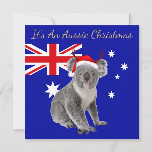 It's An Aussie Christmas with a Koala Card (Front)