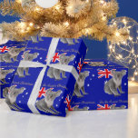 It's An Aussie Christmas with a Koala Wrapping Paper<br><div class="desc">"It's an Aussie Christmas" text.  An Australian Koala with the Australian flag in the background.</div>