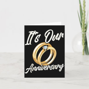 It's Anniversary Husband Wife Married Illustration Card
