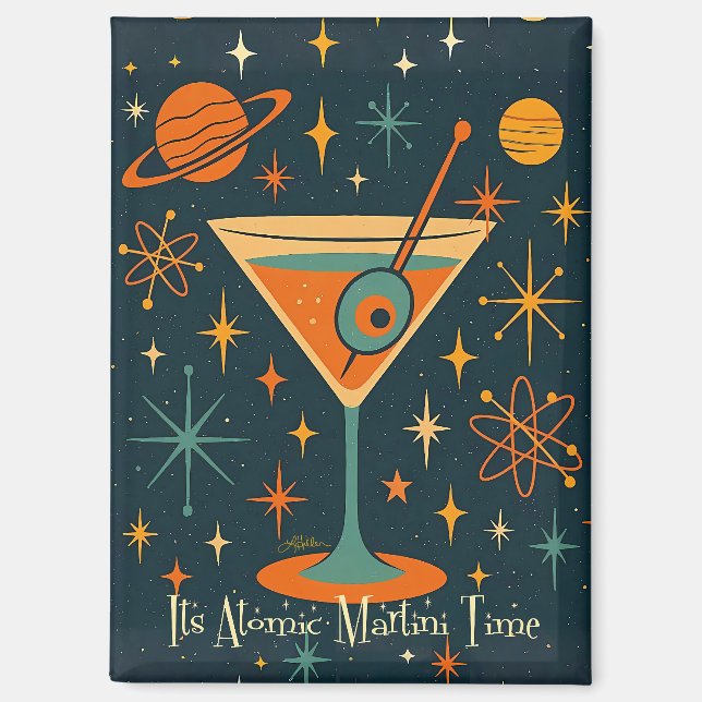 Its Atomic Martini Time Cosmic Stars Magnet (Front)