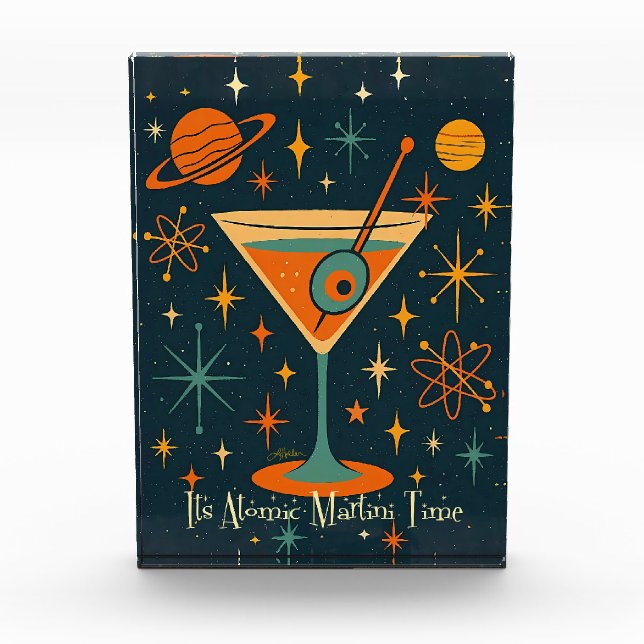 Its Atomic Martini Time Cosmic Stars Photo Block (Front)