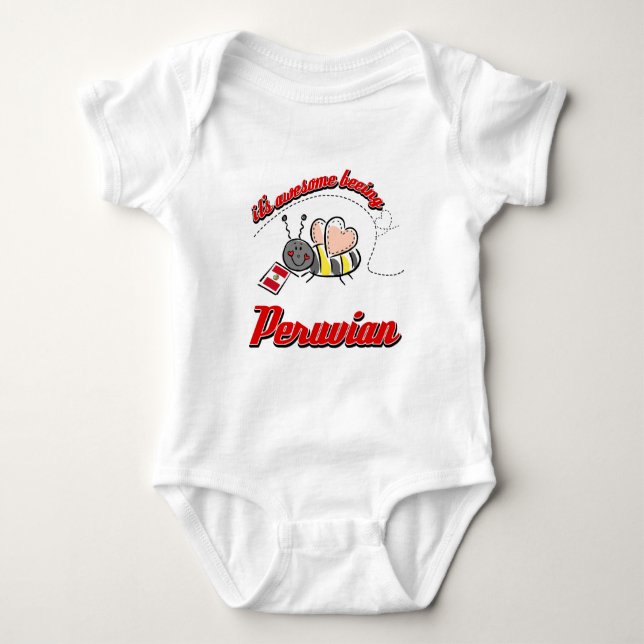 It's awesome beeing Peruvian Baby Bodysuit (Front)