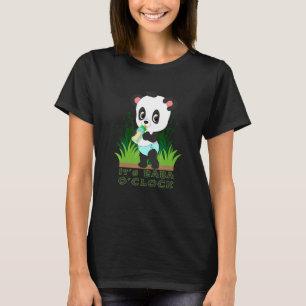It's Baba O'clock Baby Panda Bear In Diaper With B T-Shirt