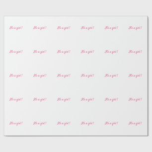 It's baby girl Minimalist wrapping paper
