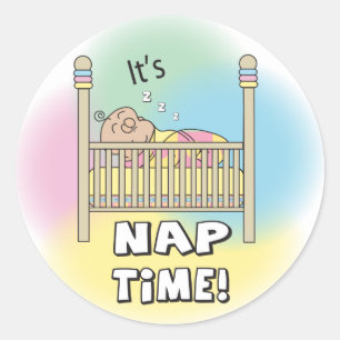 It's Baby's Nap Time Classic Round Sticker