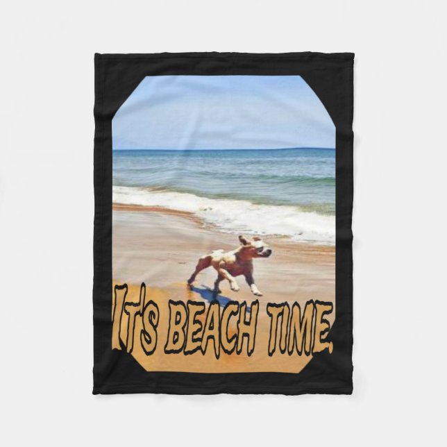 Its Beach Time  Fleece Blanket (Front)