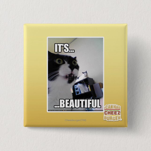 It's Beautiful 15 Cm Square Badge (Front)