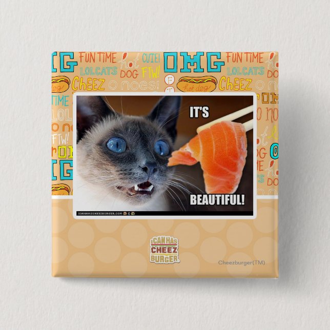 It's Beautiful! 15 Cm Square Badge (Front)