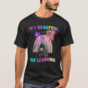 It's Beautiful Day For Learning Retro Teacher Stud T-Shirt