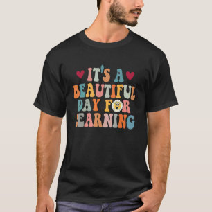It's Beautiful Day For Learning Retro Teacher Stud T-Shirt