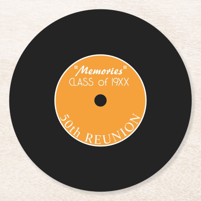It's Been 50 years!  Class reunion coasters (Front)