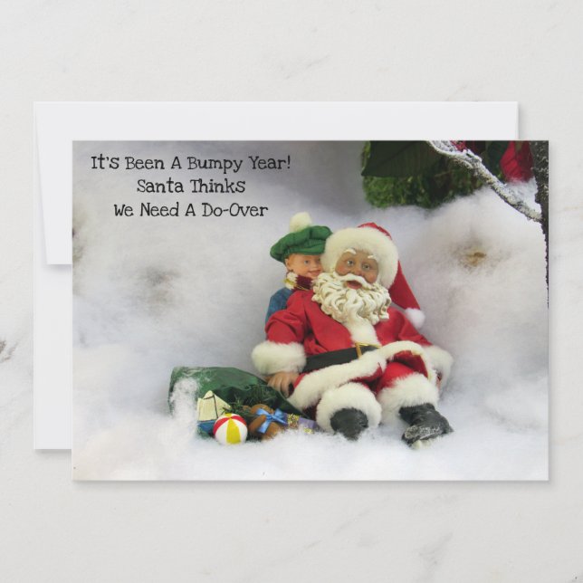 It's Been A Bumpy Year - Flat Christmas Card (Front)