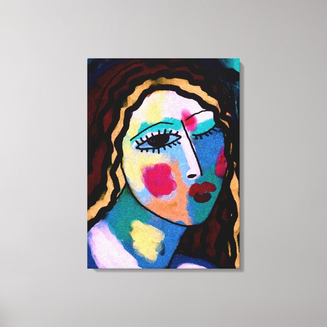 It's Been a Long Day Abstract Digital Painting Canvas Print (Front)