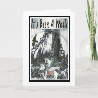 It's Been A While Biker Thinking Of You Greeting Card